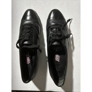 Munro Black Leather Lace Up Loafers Shoes Size 10 M